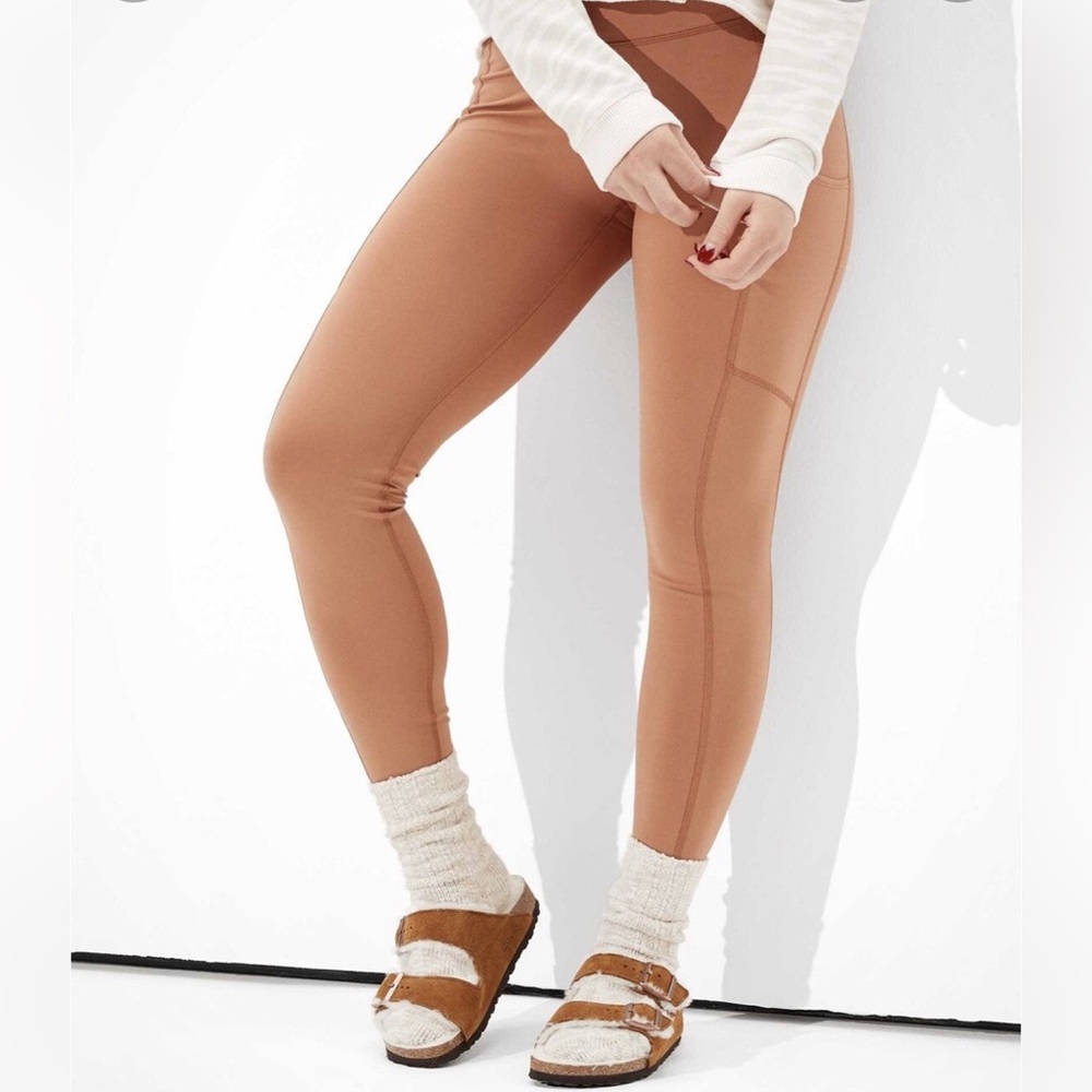 American Eagle Soft Orange The Everything Pocket Athletic Lounge Leggings
